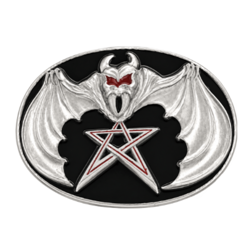 Pentagram Belt Buckle Pentagon Bat Vampire Evil Gothic Star Buckles Belts