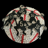 Boucle de ceinture Basketball Sport Team Player Dribbling Strass Ball Ceintures Boucles