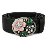 Fleur Rose Fleurs Strass Femmes Mode Ceinture Boucle Boucles