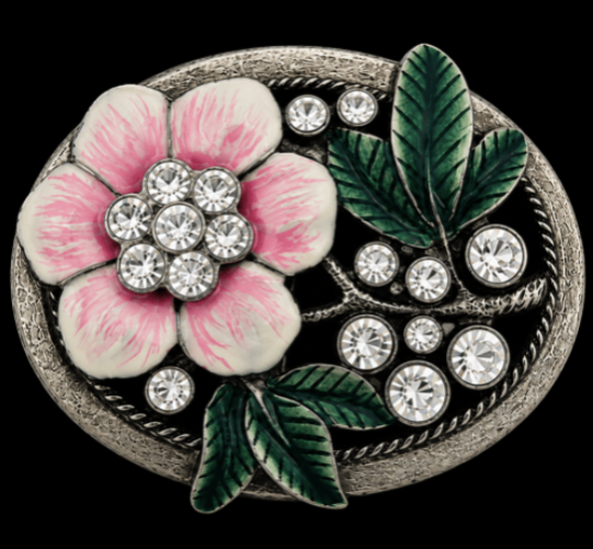 Fleur Rose Fleurs Strass Femmes Mode Ceinture Boucle Boucles