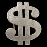Boucle de ceinture Cool avec signe de Dollar en argent solide, boucles de ceinture