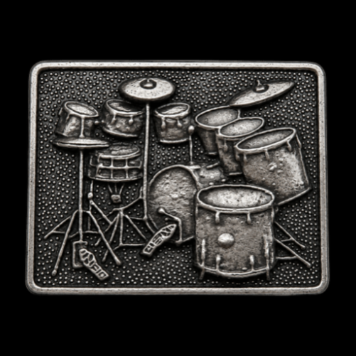 Boucle de ceinture pour tambour, ensemble de batterie, Rock n Roll, groupe de musique, boucles d'instruments