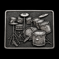 Drums Drummer Belt Buckle Drum Set Rock n Roll Music Band Instrument Buckles