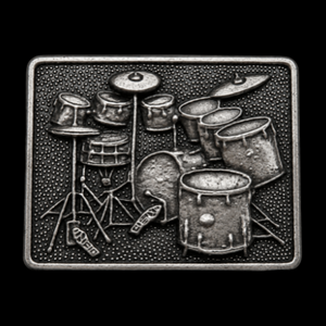 Boucle de ceinture pour tambour, ensemble de batterie, Rock n Roll, groupe de musique, boucles d'instruments