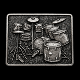 Boucle de ceinture pour tambour, ensemble de batterie, Rock n Roll, groupe de musique, boucles d'instruments