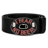 Belt Buckle I Fear No Beer Bottle Opener Funny Bar Jokes Cool Buckles