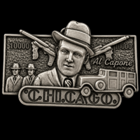 Belt Buckle Al Capone Chicago Mafia Crime Boss Godfather Gangster Belts Buckles