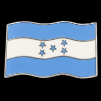 Boucle de ceinture drapeau hondurien, Honduras, golfe, mer des Caraïbes