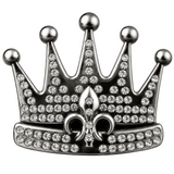 Boucles de ceinture en strass, couronne royale, Fleur De Lys, Lis, reine, roi