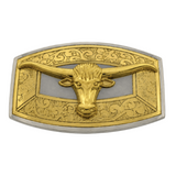 Cool Texas Longhorns Cow Steer Western Belt Buckle
