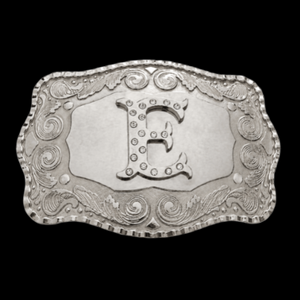 Letter E Initial Monogram Name Initials Letters Alphabet Belt Buckles
