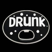 Boucle de ceinture ouvre-bouteille de bière ivre Bar humour boucles de Costume de fête à boire