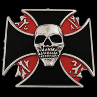 Cross Skull Scary Halloween Party Costume Belt Buckle