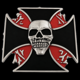 Cross Skull Scary Halloween Party Costume Belt Buckle