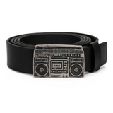 Boom Box Radio Belt Buckle Pewter Tone Huge Stereo Music