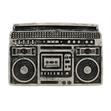 Boom Box Radio Belt Buckle Pewter Tone Huge Stereo Music