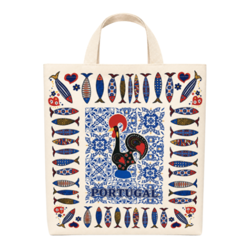 Sardinhas Sardines Portugal Portuguese Double Sided Tote Bag 100% Cotton