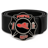 Belt Buckle Pompier French Fireman Truck Firefighter Hat Firemen Belts & Buckles