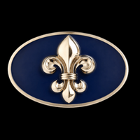 Belt Buckle Fleur De Lis Lys Patriots Flag Quebec Boucle De Ceinture
