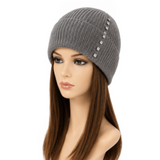 Women's Knit Winter Beanie Hats With RhinestoneEmbellishments