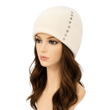 Women's Knit Winter Beanie Hats With RhinestoneEmbellishments