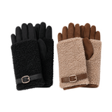 Women’s Sherpa Fleece Winter Gloves with Buckle Strap