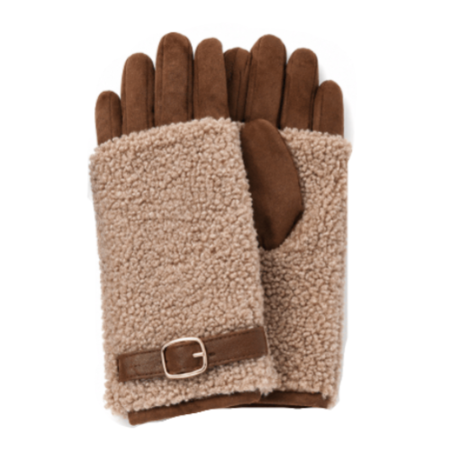 Women’s Sherpa Fleece Winter Gloves with Buckle Strap