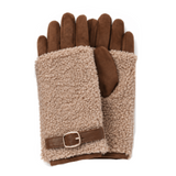 Women’s Sherpa Fleece Winter Gloves with Buckle Strap