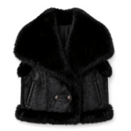 Chaleco de piel sintética Chaquetas sin mangas Prendas de abrigo peludas para mujer Moda de invierno