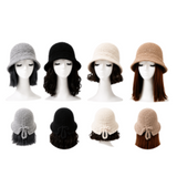 Bonnets Cloche en laine Style Gatsby Vintage pour femmes, béret d'hiver