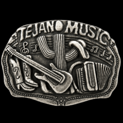 Boucle de ceinture de musique Tejano Texas musiciens latins guitares ceintures et boucles