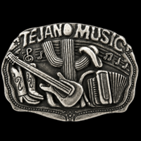 Tejano Music Belt Buckle Texas Latin Musicians Guitars Belts & Buckles