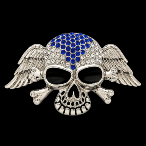 Belt Buckle Jolly Roger Pirate Flag Rhinestone Skulls Wings Crossbones Belts Buckles