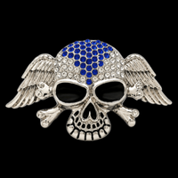 Belt Buckle Jolly Roger Pirate Flag Rhinestone Skulls Wings Crossbones Belts Buckles