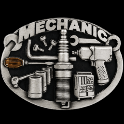 Mechanic Belt Buckle Car Garage Motor Vehicle Mechanics Profession Belts Buckles