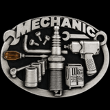 Mechanic Belt Buckle Car Garage Motor Vehicle Mechanics Profession Belts Buckles