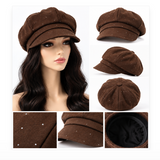 Women's Denim Newsboy Cap Visor Cabbie Retro Beret Summer Fashion Hat