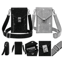 Sparkling Rhinestone Crossbody Phone Women's Fashion Bag Shoulder Purse