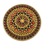 Rhinestones Shield Belt Buckle Maroon Brown Rhinestones Round Floral Circle Cool Belts & Buckles