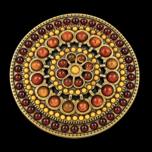 Rhinestones Shield Belt Buckle Maroon Brown Rhinestones Round Floral Circle Cool Belts & Buckles