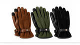 Men's Winter Warm Suede Driving Gloves Touch Screen