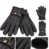 Nuevos guantes de cuero genuino para hombre, negros, de invierno, para caminar, conducir, 3M Thinsulate