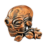 Skull Bones Evil Skeleton Flower Rose Belt Buckle Buckles