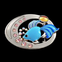 Fish Belt Buckle Rhinestones Fishing Women's Fashion Buckles