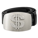 Belt Buckle Dollar Money Sign Big Rhinestone Buckles