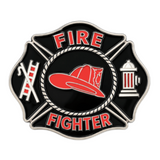 Belt Buckle Fireman Firefighter Firemen Fire Red Helmet Dept. Buckle Belts