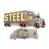 Boucle de ceinture de conducteur de camion rouge, camionnette de camion, ceintures et boucles de camions à 18 roues