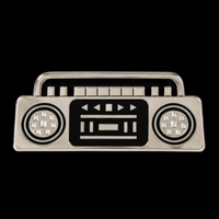 Radio Music Tape Cassette Deck Boom Box Vintage Belt Buckle