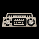 Radio Music Tape Cassette Deck Boom Box Vintage Hebilla de cinturón