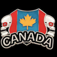 Funky Canada Maple Leaf Flag Skulls Belt Buckle Buckles